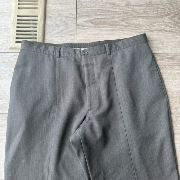 Armani Collezion Pure Wool Grey Cropped Trouser Pants Made in Italy - Picture 3 of 15